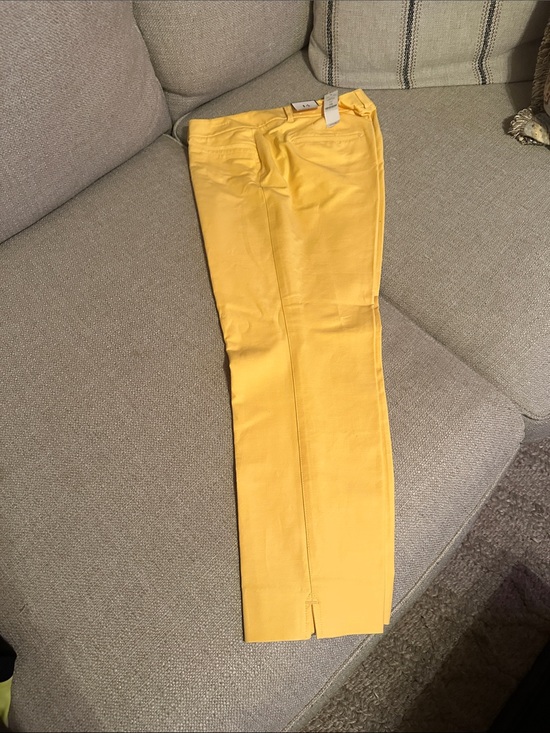 White House Black Market Pants - White House Black Market Yellow Cropped Ankle Pants